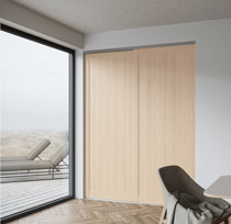 Skyvedørsfront i eikefiner gyllen mørk, lignende produkter (thumbnail)