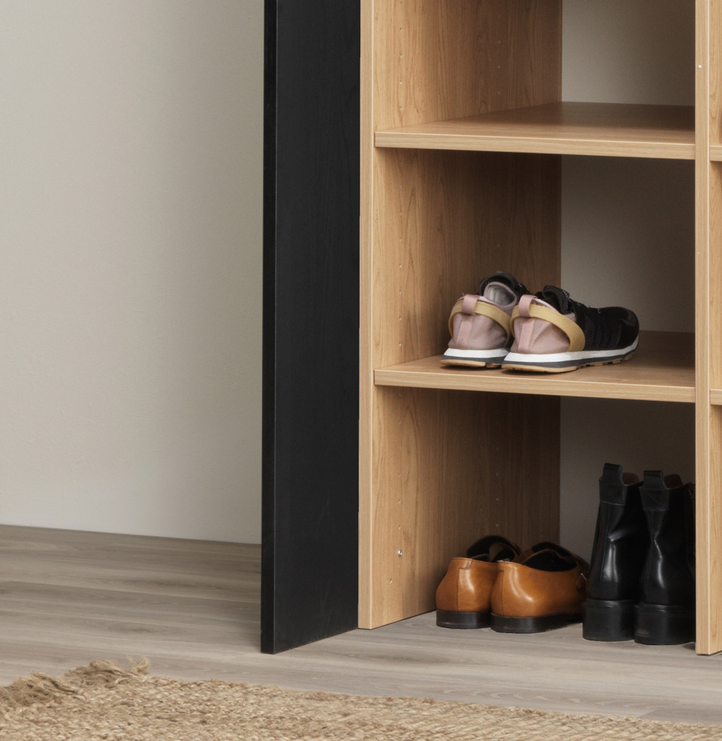 Langlo sidevegg, sort preget